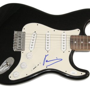 Yanni Signed Autograph Fender Electric Guitar Dare to Dream In My Time JSA COA