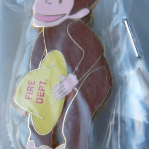 Curious George Fire Department Limited Edition 100 1.75" Collectors Pin