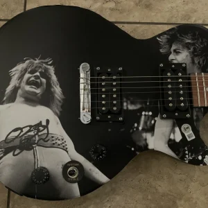 Black Sabbath Ozzy Osbourne Autographed Signed Randy Photo Guitar BAS Witness