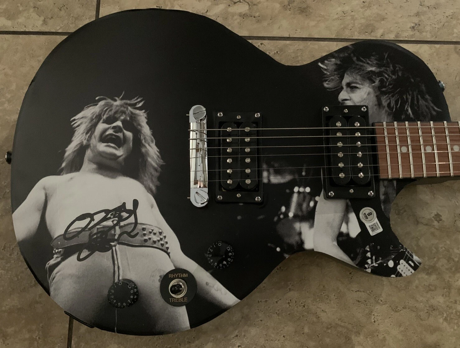 Black Sabbath Ozzy Osbourne Autographed Signed Randy Photo Guitar BAS ...