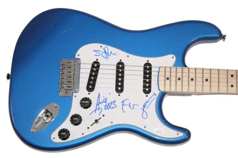 Mana Full Band Complete Signed Autograph Blue Stratocaster Guitar w/ JSA COA