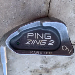 PING Zing 2 Green Dot Sand 9 Iron Steel Shaft Golf Club Karsten LH