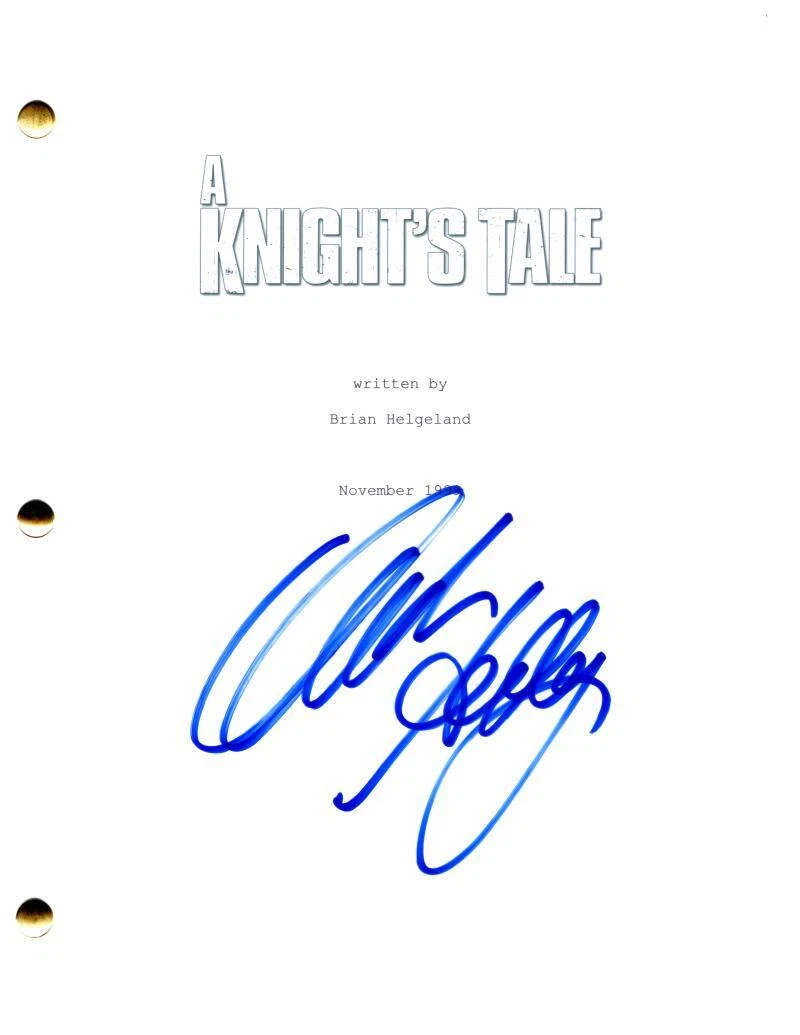 Mark Addy Signed Autograph A Knight's Tale Movie Script - Starring ...