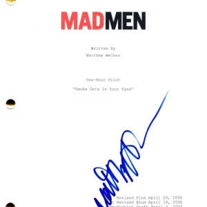 Matthew Wiener Signed Autograph Mad Men Full Pilot Script Screenplay - Creator
