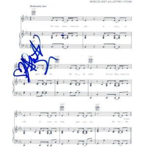 Ashanti Douglas Signed Autograph Always On Time Sheet Music - #1 Hit w/ Ja Rule