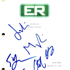 George Clooney Eriq La Salle +2 Signed Autograph ER Script Screenplay w/ JSA COA