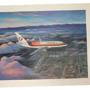 Rick Richard R. Broome Signed & Numbered 24"x30" Print Frontier Airlines #45/737