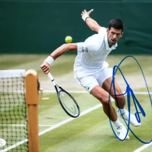 Novak Djokovic Signed Autograph 8x10 Photo - Wimbledon Champion w/ JSA COA