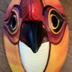 Ecuador WOOD CARVED CONDOR MASK, FACE 16" Tall, 11" Wide, 10" Deep