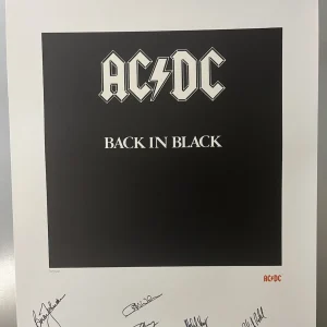 AC/DC Back In Black Full Band Signed Autographed Lithograph 329/500