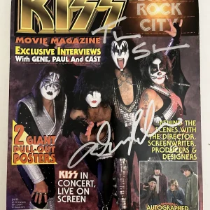 Metal Edge KISS Detroit Rock City Movie Mag Signed Adam Rifken Tim Sullivan