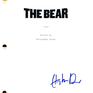 Ebon Moss-Bachrach Signed Autograph The Bear Full Pilot Script Screenplay Richie