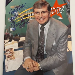 Milo Hamilton Astros Baseball Announcer Signed Autographed Program BAS Guarantee