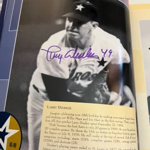 Larry Dierker  Astros Baseball Announcer Signed Autograph Program BAS Guarantee