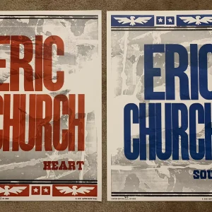 2 Eric Church Heart & Soul Hatch Show #'d Prints Posters Ltd. to 1,000 Each NEW
