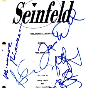 Jerry Seinfeld Michael Richards Larry Jason Julia Signed Autograph Script w/ JSA