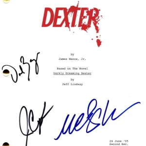 Michael C Hall & Jennifer Carpenter Zayas Signed Autograph Dexter Pilot Script