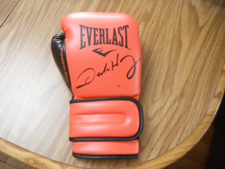 OSCAR DE LA HOYA SIGNED RED EVERLAST BOXING GLOVE