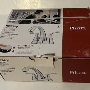 Pfister Masey Polished Chrome 2-Handle 4” Centerset Faucet LF-048-MCCC New