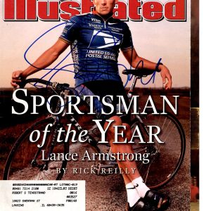 LANCE ARMSTRONG SIGNED SPORTS ILLUSTRATED COVER ONLY 12/16/02