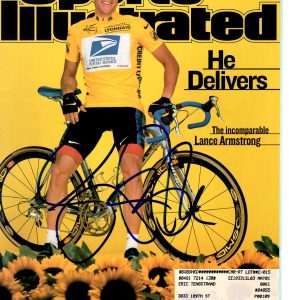LANCE ARMSTRONG SIGNED SPORTS ILLUSTRATED COVER ONLY 8/6/01
