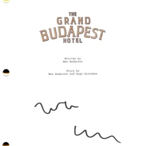 Wes Anderson Signed Autograph The Grand Budapest Hotel Full Movie Script JSA COA