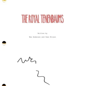 Wes Anderson Signed Autograph The Royal Tenenbaums Full Movie Script JSA COA