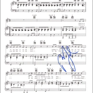 Billy Joel Signed Autograph Allentown Sheet Music - The Nylon Curtain w/ JSA COA