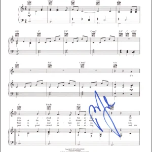 Billy Joel Signed Autograph Piano Man Sheet Music - Legendary Songwriter JSA COA