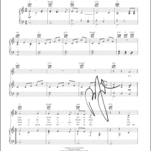 Billy Joel Signed Autograph Piano Man Sheet Music - Legendary Singer w/ JSA COA