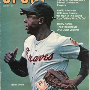 Hank Aaron Mickey Mantle Alex Karras August 1970 Sport Magazine