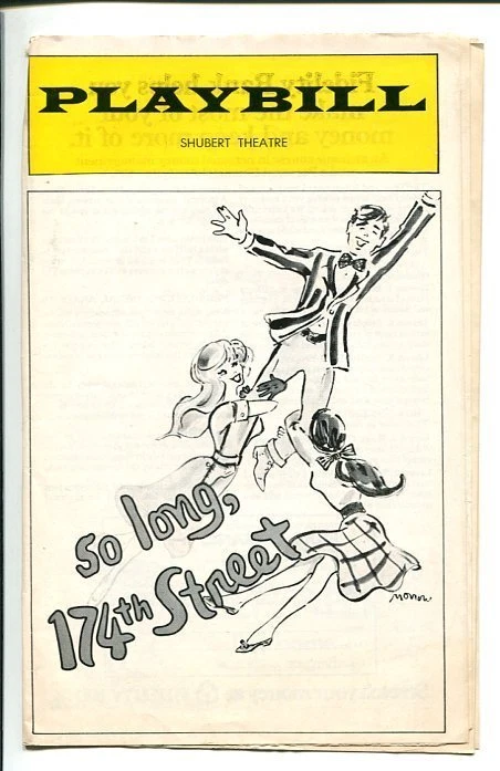 Robert Morse Loni Ackerman Robert Barry So Long 174th Street Playbill