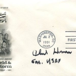 Air Force General Chuck Horner Central Command Air Forces Signed Autograph FDC