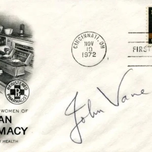 John Vane Nobel Prize Medicine ACE Inhibitors Prostaglandin Signed Autograph FDC