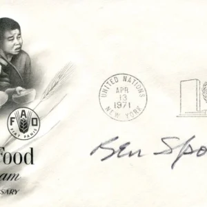 Dr Benjamin Spock Pediatrician Author Baby and Child Care Signed Autograph FDC