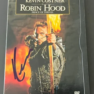 KEVIN COSTNER SIGNED ROBIN HOOD PRINCE OF THIEVES DVD w/PROOF & BECKETT BAS COA