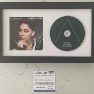 BISHOP BRIGGS SIGNED CHURCH OF SCARS FRAMED & MATTED CD w/ AUTOGRAPH ACOA COA
