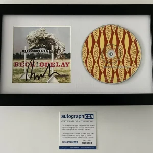 BECK HANSEN SIGNED AUTOGRAPH ODELAY FRAMED & MATTED CD w/PROOF & ACOA COA