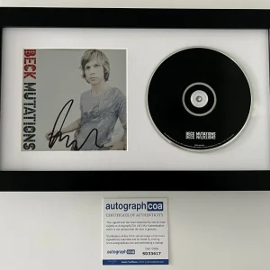 BECK HANSEN SIGNED AUTOGRAPH MUTATIONS FRAMED & MATTED CD w/PROOF & ACOA COA