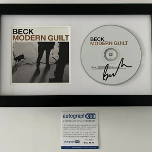 BECK HANSEN SIGNED AUTOGRAPH MODERN GUILT FRAMED & MATTED CD w/EXACT PROOF & COA