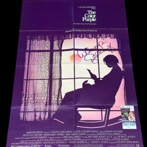 Whoopi Goldberg The Color Purple Rare Signed Autograph Original Movie Poster JSA