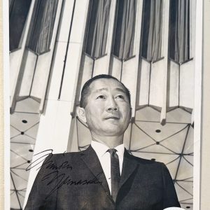 Minoru Yamasaki Signed Autographed 7x9 Photo JSA Architect World Trade Center