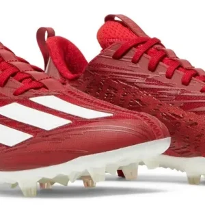 Adidas Men’s Size 10.5 Adizero Football Cleats Team Red White GW5058 Brand NEW