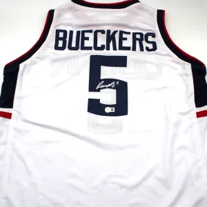 Paige Bueckers UCONN Huskies Signed Custom White Jersey W/Beckett COA BS38145