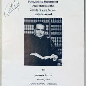 Antonin Scalia Signed Autographed 8.5 x 11 Program Beckett BAS Supreme Court