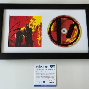 21 TWENTY ONE PILOTS SIGNED CLANCY FRAMED & MATTED CD w/ AUTOGRAPH ACOA COA