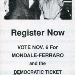 Geraldine Ferraro & Walter Mondale Democratic Ticket Signed Autograph Pamphlet