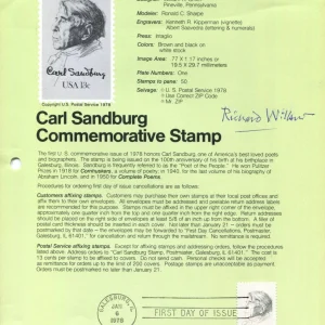 Richard Wilbur Pulitzer Prize Winner Poet Laureate Author Signed Autograph FDC