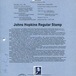 Harvey Lodish Molecular Cell Biologist Whitehead Inst Signed Autograph FDC Sheet