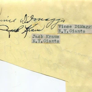 Vince DiMaggio Jack Kraus Bill Osmanski Chicago Bears CHOF Signed Autograph